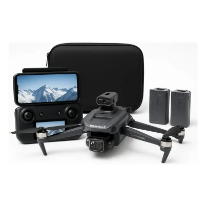 Dron D23, 4K, Sensor Obstaculo 2 Cámaras 3 Baterías Pantalla Negro....