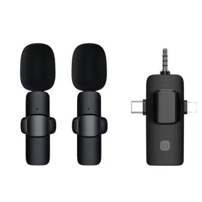 3-in-1 Universal Wireless Lavalier Microphone with 3.5mm Connector...