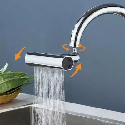Grifo Giratorio Con Cascada Para Extension 4 en 1Cocina