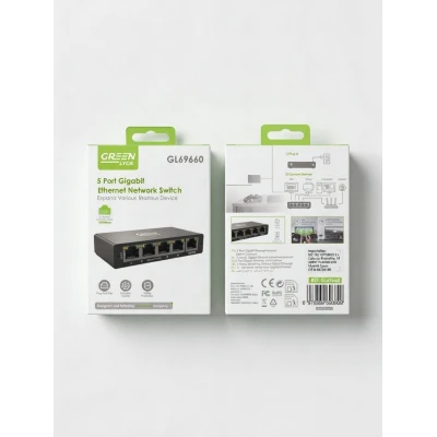 Switch Gigabit Ethernet de 5 portas, divisor de internet LAN RJ45 de 1000 Mbps...