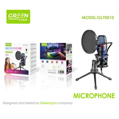 Portable tripod microphone with clear sound and stable connection,...