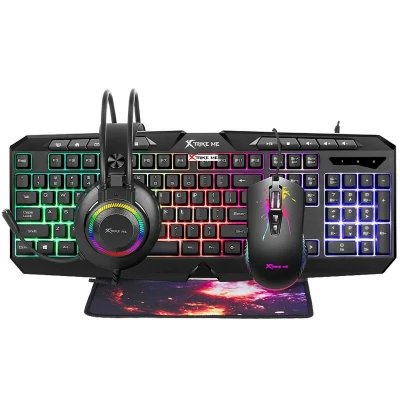 Kit combo gaming 4-en-1 Xtrike Me CMX-410 (clavier, souris, casque...
