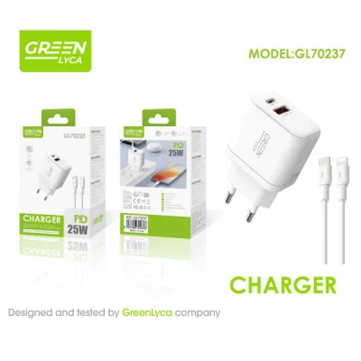 Wholesale 25W PD Type-C Charger with Type-C to iPhone Cable | M2T...