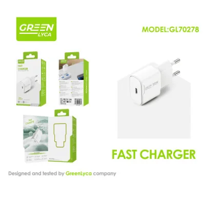 Cargador USB-C 20W Green Lyca GL70278 | Mayorista M2TEC
