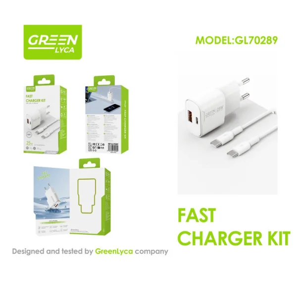 Chargeur 25 W A+C avec câble CC-CC 25W A+CC vers CC