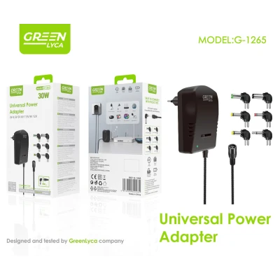 Adaptador Universal 30W GreenLyca G-1265 | 3V a 12V con 6 Tips