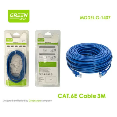 Cable Ethernet CAT 6E 3M GreenLyca G-1407 | Mayorista M2TEC