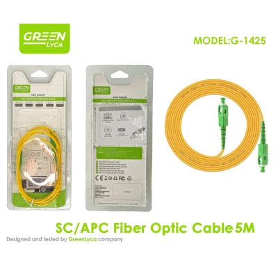 Cabo Fibra Óptica SC/APC a SC/APC 5M GreenLyca G-1425