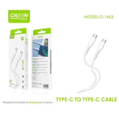 Cable USB-C a USB-C 5A 60W 300cm GreenLyca G-1463
