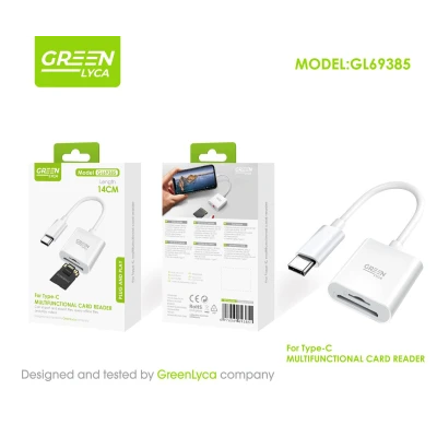 Lector Tarjetas USB-C 2 en 1 SD/MicroSD GreenLyca GL69385
