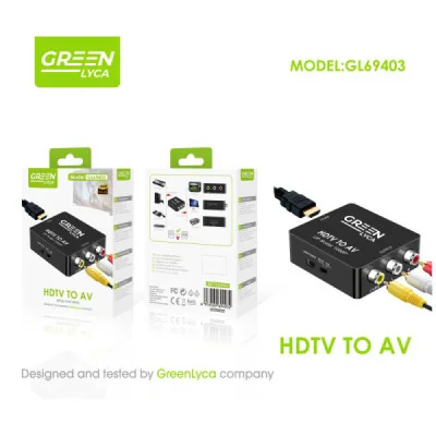 Convertidor HDTV a AV RCA 1080P GL69403 Green Lyca