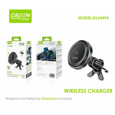 Suporte Magnético carro Carga sem fio 15W GL69494