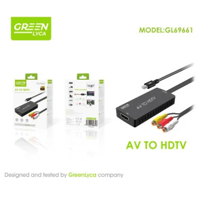 Adaptador AV a HDTV 1080P GL69661 | Conversor RCA a HDMI