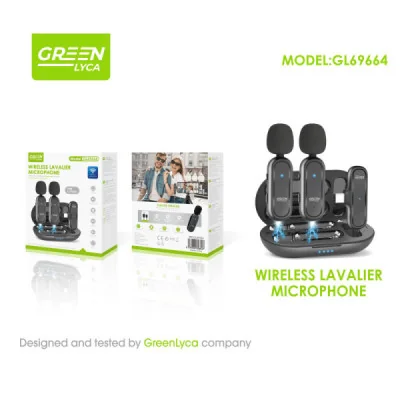 Dual Wireless Lavalier Microphone with USB-C Receiver and Carrying Case...