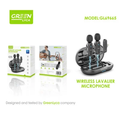 Dual Wireless Lavalier Microphone with Receiver for iPhone and other devices...