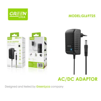 Adaptador Corriente 12V 2A Green Lyca GL69725 | DC 5.5x2.1mm