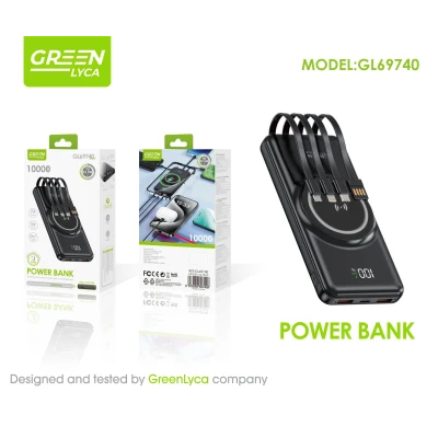Power Bank 10000mAh 22.5W PD y Carga Inalámbrica 15W GL69740