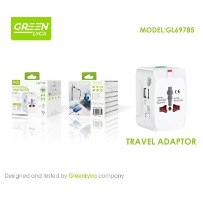 Adaptateur de voyage universel avec port USB-C et 2 ports USB...