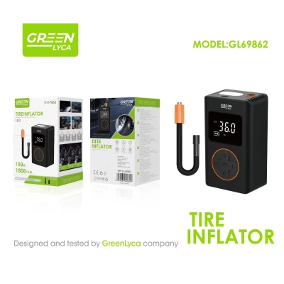 Inflador Digital LED GL69862 150PSI con Power Bank