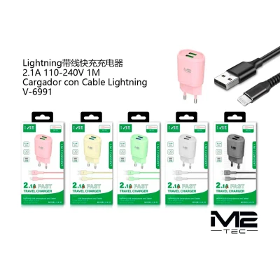 Carregador de iPhone 5 2.1A no atacado | Atacadista M2TEC
