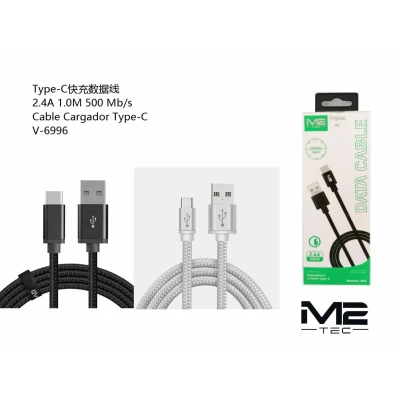 Cable Datos USB a Type-C 2.4A 1m M2-TEC X69 V-6996