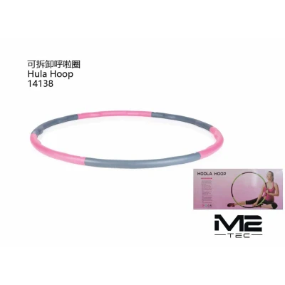 Hula Hoop Desmontable 14138 - Aro Fitness Rosa y Gris