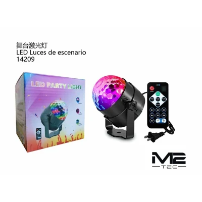 Luz de Discoteca LED 14209 con Control Remoto y Sonido