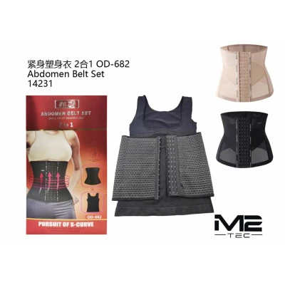 Faja Modeladora 2 en 1 Abdomen Belt Set 14231 | M2TEC