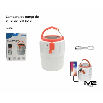 Lámpara Solar de Emergencia HS-V65 con Salida USB