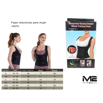 Faja Reductora Neopreno Sauna Vest 14570 | M2TEC Mayorista