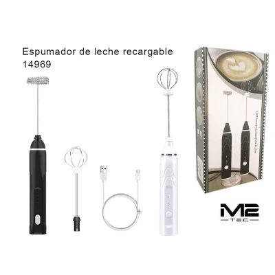 Espumador de Leche Recargable M2-TEC 14969 | Mayorista
