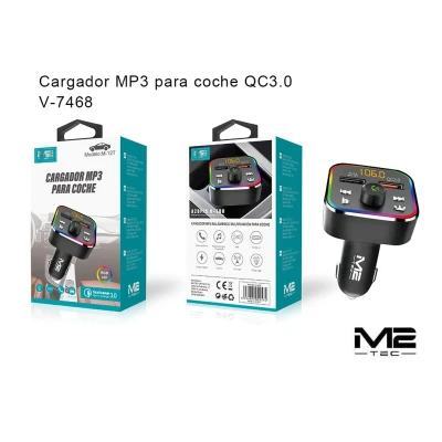 Transmisor FM Bluetooth Coche QC3.0 M-12T | M2TEC