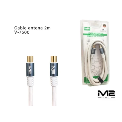 Cable Antena 2M M2TEC V-7500 Conectores Dorados