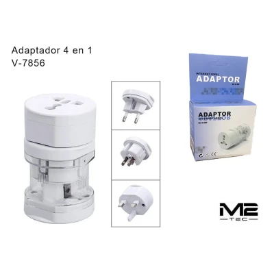 Adaptador de Viaje Internacional 4 en 1 V-7856 | M2TEC