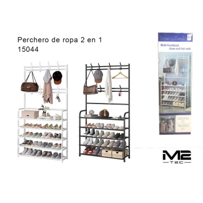 Perchero Zapatero 2 en 1 Metálico 5 Niveles Ref. 15044