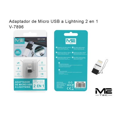 Adaptador Micro-USB para Lightning no Atacado | Atacadista M2TEC