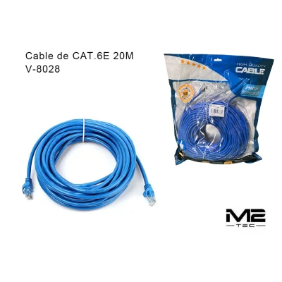 Cable Red CAT.6E 20 Metros V-8028 | M2TEC Mayorista