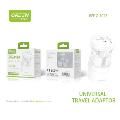 Adaptador Viaje Universal GreenLyca G-1026 | 10A 250V