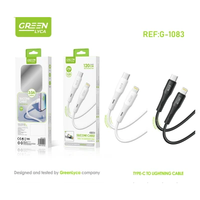 Cable Silicona USB-C a Lightning 27W 120cm G-1083 GreenLyca