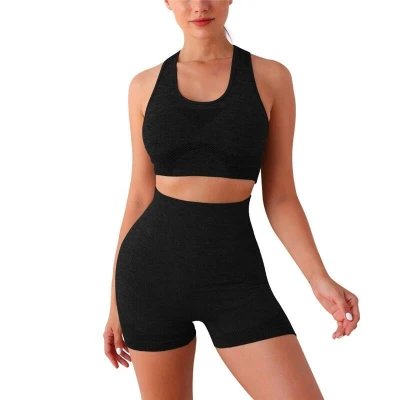 Ensemble de sport push-up 2 pièces pour femme, noir, vente en gros | M2TE...