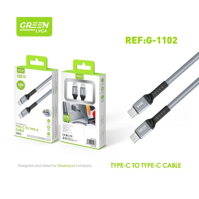 Câble USB-C vers USB-C 60 W, 120 cm - Vente en gros | M2TEC Wholesale