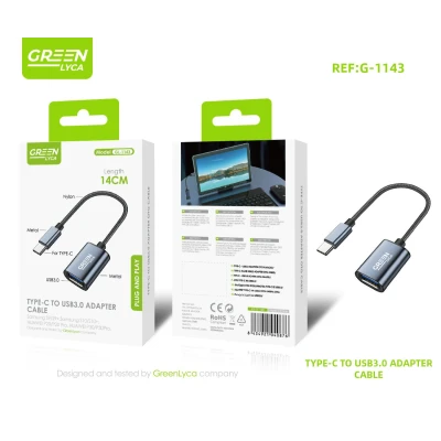 Adaptador USB-C USB 3.0 OTG G-1143 Nylon Trenzado 14cm