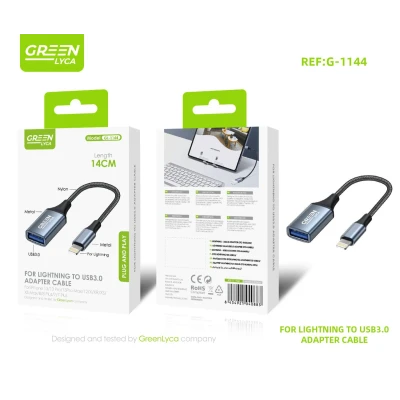 Adaptador Lightning para USB 3.0 GreenLyca G-1144 14cm