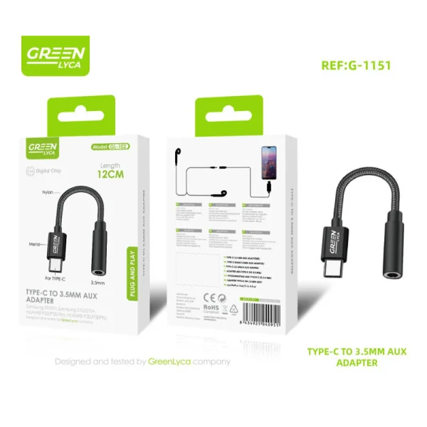 USB-C to 3.5mm Auxiliary jack audio adapter