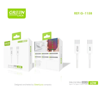 Câble USB-C vers USB-C, 200 cm, charge rapide 60 W, vente en gros | ...
