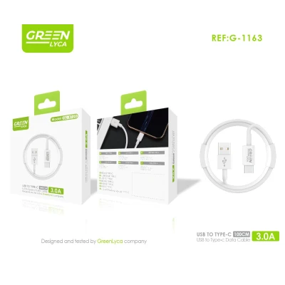 Cable USB a Tipo-C GreenLyca 100cm 3.0A G-1163