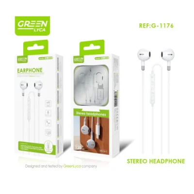 Auricular USB Tipo-C Green Lyca G-1176 | Estéreo 120cm