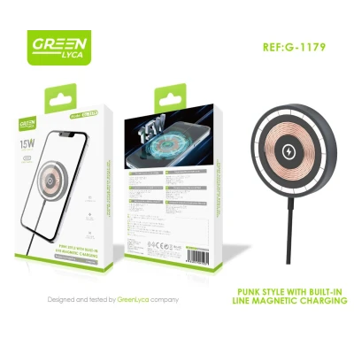 Cargador Magnético GreenLyca G-1179 15W Punk Style