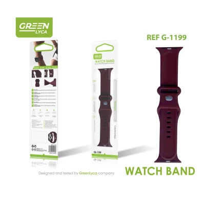 Correa GreenLyca G-1199 Silicona 42/44/45/49mm Granate