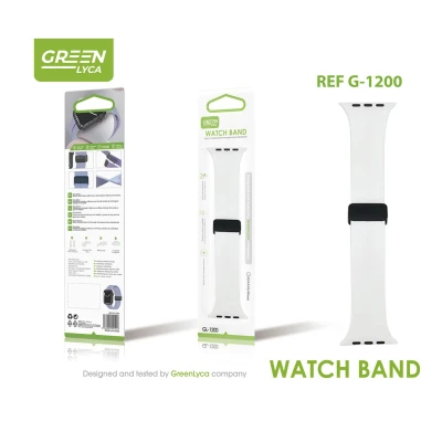 Correa GreenLyca G-1200 Silicona 42/44/45/49mm Blanca